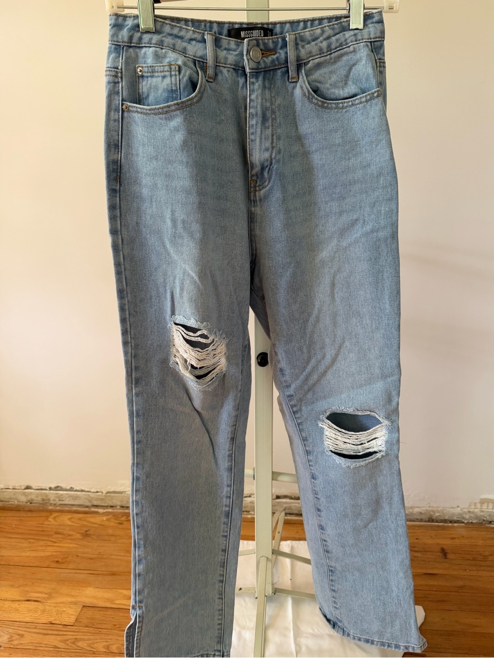Missguided Light Blue High-Rise Jeans
